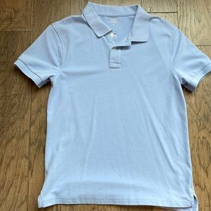 J. Crew Flex Pique Polo Shirt Light Blue SMALL